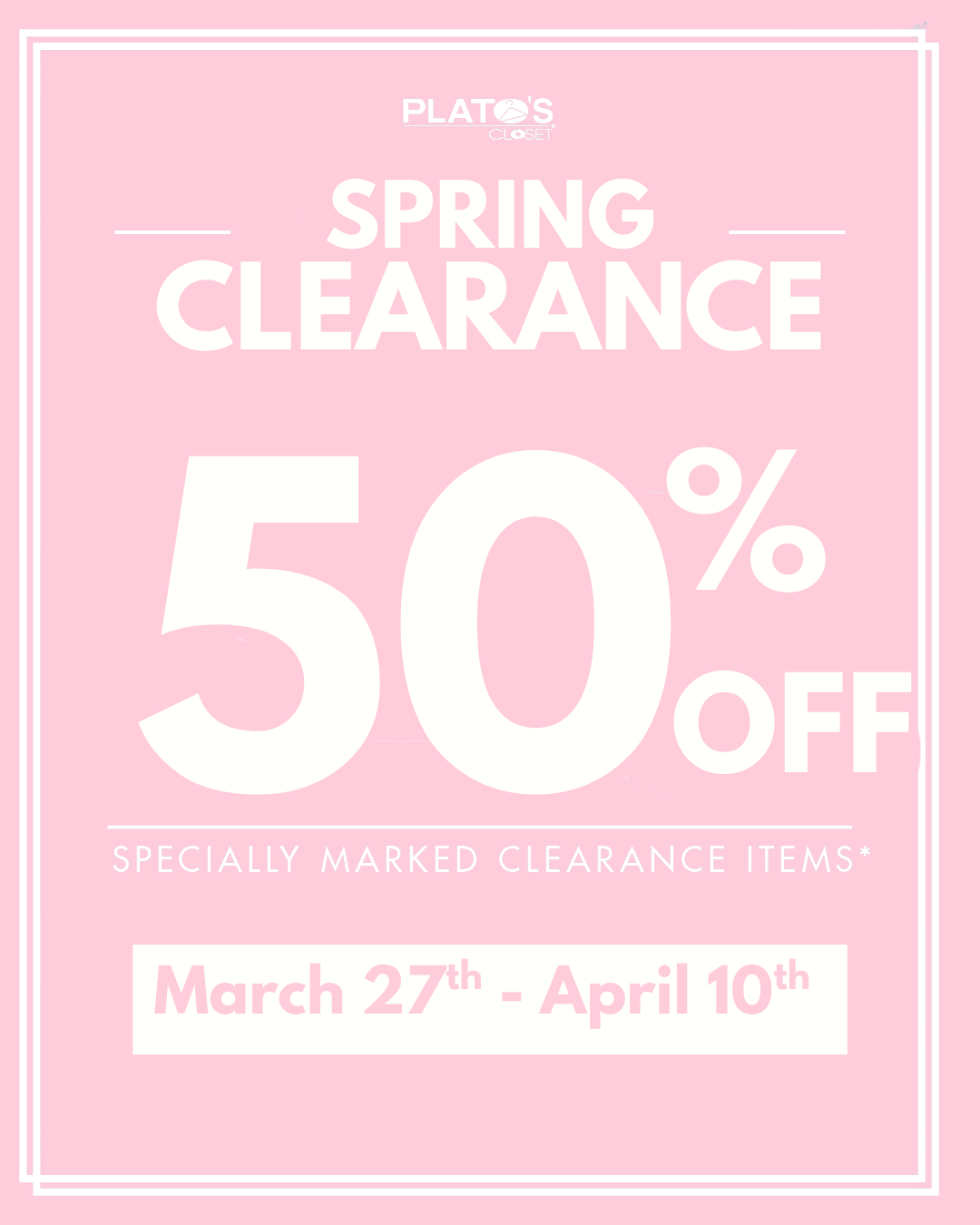50% OFF Clearance